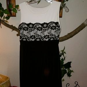 Black and white elegant gown